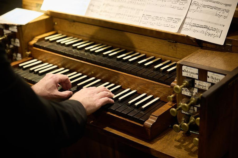 A guy playing the piano